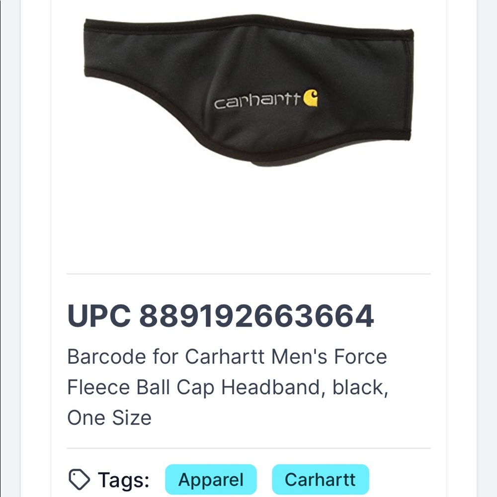 [ISO] Carhartt Force Fleece Ball Cap Headband, Please Help
